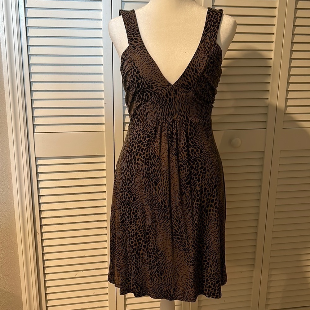 Guess Jeans animal print dress with tie waist size M